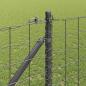 Preview: Euro Zaun mit 7 Spike-Pfosten 1,2x10 m feuerverzinkter Stahl Grau