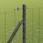 Preview: Euro-Zaun mit 7 Stachelpunkten 1,5x10 m verzinkter Stahl Grau