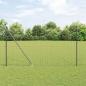 Preview: ARDEBO.de - Eurozaun mit 7 Spike-Pfosten 1,6x10 m verzinkter Stahl Grau