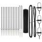 Preview: Euro-Zaun mit Stacheln 25 x 1,2 m PVC-beschichteter Stahl Grau