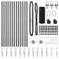 Preview: Euro Zaun Grau Set von 2 Grau Metall 25 x 1 m Langlebig