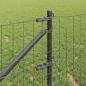 Preview: Euro Zaun Grau Set von 2 Grau Metall 25 x 1 m Langlebig
