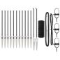 Preview: Euro Zaun Grau Set von 2 Grau Metall 25 x 1 m Langlebig