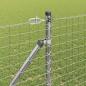 Preview: Euro Zaun mit 7 Spitzenpfosten 1,2x10 m Galvanisierter Stahl