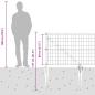 Preview: Euro Zaun mit 7 Spike-Posten 0.8x10 m Feuerverzinkter Stahl