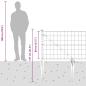 Preview: Outdoor Euro Zaun mit Spitzen 10 x 0,8 m Verzinkter Stahl Netz
