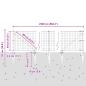 Preview: Eurozaun mit 13 Spike-Pfosten 0.4x25 m galvanisierter Stahl