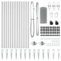 Preview: Euro Zaun mit 13 Spike-Posten 1x25 m Galvanisierter Stahl