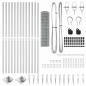 Preview: Euro Zaun mit 13 Stachelpfosten 1,2x25 m Galvanisierter Stahl