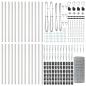 Preview: Euro Zaun mit 13 Spike-Posts 0,4x50 m galvanisierter Stahl