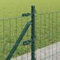 Preview: Euro Zaun mit 7 Flanschpfosten 0,6x10 m verzinkter Stahl