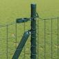 Preview: Euro Zaun mit 7 Flanschpfosten 1x10 m verzinkter Stahl