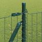 Preview: Euro Zaun mit 7 Flanschpfosten 1x10 m Verzinkter Stahl