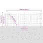 Preview: Euro Zaun mit 7 Flanschpfosten 0.6x10 m verzinkter Stahl