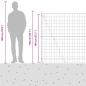Preview: Eurozaun mit Betonfundament 10 x 1,4 m PVC-beschichteter Stahl
