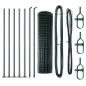 Preview: Eurozaun mit Betonfundament 10 x 0,8 m PVC-beschichteter Stahl