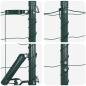 Preview: Euro Zaun Set aus 2 Grün Metall 10 x 1,2 m Langlebig