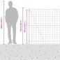 Preview: Eurozaun mit 7 Flanschpfosten 1,4x10 m verzinkter Stahl