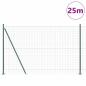 Preview: Euro Zaun mit 13 Flanschpfosten 1,2x25 m verzinkter Stahl