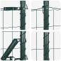 Preview: Euro-Zaun mit 13 Flanschpfosten 1x25 m aus galvanisiertem Stahl