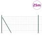 Preview: Euro Zaun Set mit 2 Grün Stahl, PVC-Beschichtung 25 x 1,0 m