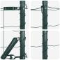 Preview: Euro Zaun Set mit 2 Grün Stahl, PVC-Beschichtung 25 x 1,0 m