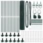 Preview: Euro Zaun Set mit 2 Grün Metall 25 x 1,2 m Langlebig