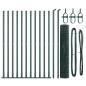Preview: Euro Zaun Set mit 2 Grün Metall 25 x 1,2 m Langlebig