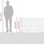 Preview: Eurozaun mit Betonfundament 10 x 0,8 m PVC-beschichteter Stahl
