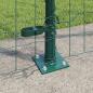 Preview: Euro Zaun mit 7 Flanschpfosten 1,4x10 m galvanisierter Stahl