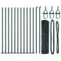 Preview: Euro-Zaun Set von 2 Grün Metall 25 x 0.8 m Langlebig