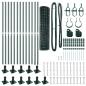 Preview: Euro-Zaun Set von 2 Grün Metall 25 x 0.8 m Langlebig