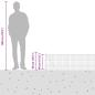 Preview: Euro Zaun mit 7 Flanschteilen 0.4x10 m galvanisierter Stahl