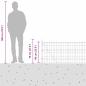 Preview: Eurozaun mit 7 Flanschpfosten 0.6x10 m galvanisierter Stahl