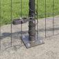 Preview: Eurozaun mit 7 Flanschpfosten 0.6x10 m galvanisierter Stahl