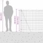 Preview: Euro-Zaun mit Betonsockel 10 x 1,2 m PVC-beschichteter Stahl