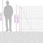 Preview: Euro Zaun mit 7 flanschmontierten Pfosten 1.4x10 m verzinkter Stahl