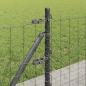 Preview: Euro Zaun mit 7 Flanschpfosten 0.6x10 m verzinkter Stahl