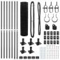 Preview: Eurozaun Set aus 2 Grau Metall 10 x 1 m Langlebig Zaun