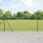 Preview: ARDEBO.de - Euro Zaun mit 13 Flanschpfosten 1x25 m verzinkter Stahl