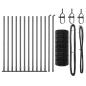 Preview: Euro Zaun mit 13 Flanschpfosten 0.4x25 m galvanisierter Stahl