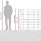Preview: Euro-Zaun mit Betonsockel 25 x 1,2 m PVC-beschichteter Stahl