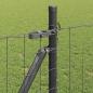 Preview: Eurozaun mit 7 Flansch-Posten 0,8x10 m verzinkter Stahl