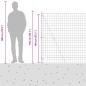 Preview: Euro Zaun mit 7 Flanschpfosten 1.4x10 m verzinkter Stahl