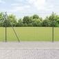 Preview: ARDEBO.de - Euro Zaun mit 7 Flanschpfosten 1,5x10 m galvanisierter Stahl