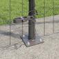 Preview: Euro Zaun mit 7 Flanschpfosten 1,5x10 m galvanisierter Stahl