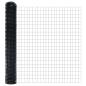 Preview: Euro Zaun mit 7 Flanschpfosten 1,5x10 m galvanisierter Stahl