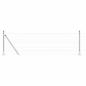 Preview: Euro Zaun mit 7 Flanschpfosten 0,4x10 m galvanisierter Stahl