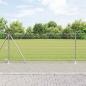 Preview: ARDEBO.de - Eurozaun mit 7 Flanschpfosten 0.8x10 m Galvanisierter Stahl
