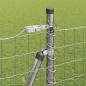 Preview: Euro Zaun mit 7 Flanschpfosten 1,5x10 m Verzinkter Stahl